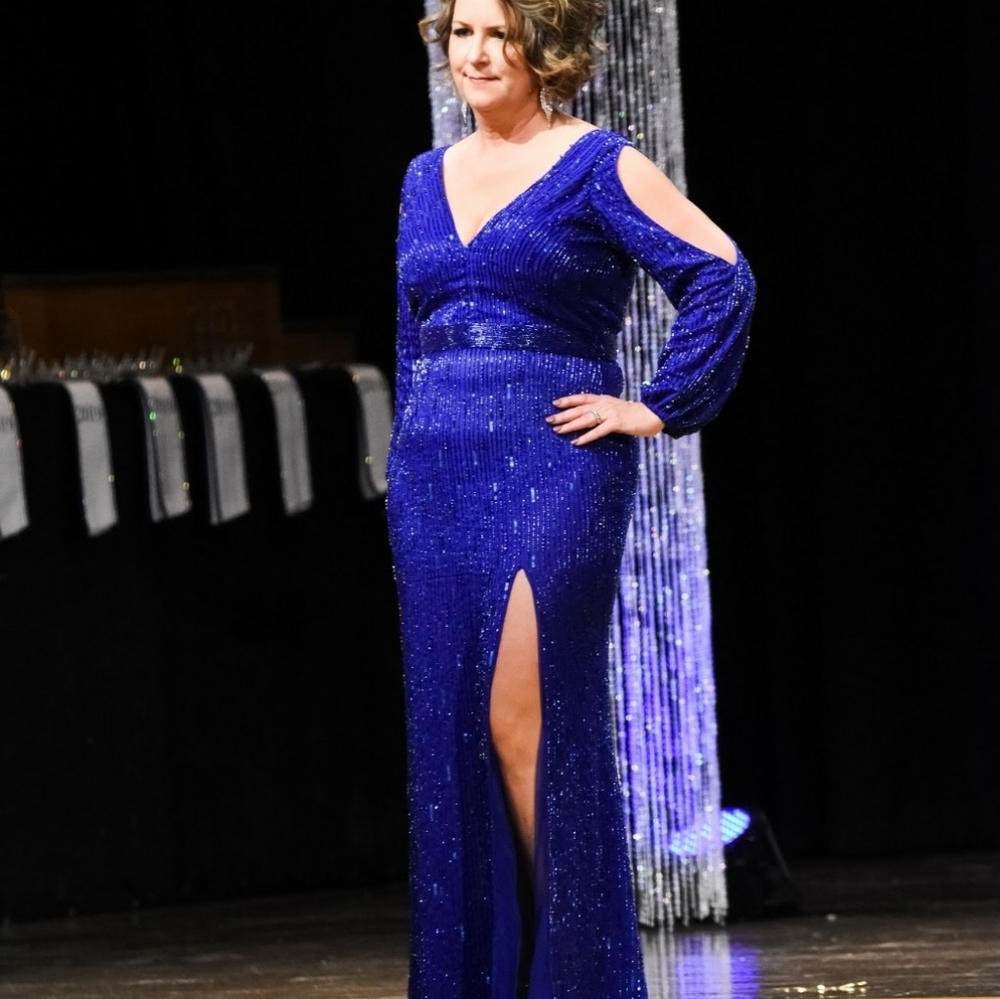 Mac Duggal beaded gown